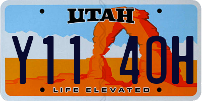 UT license plate Y114OH