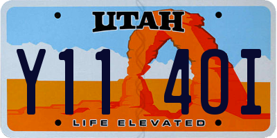 UT license plate Y114OI