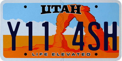 UT license plate Y114SH