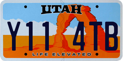 UT license plate Y114TB