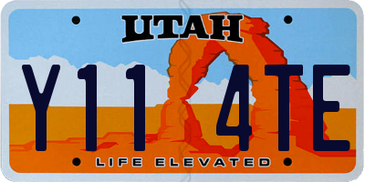 UT license plate Y114TE