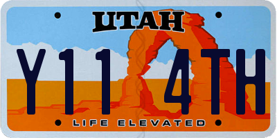 UT license plate Y114TH