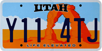 UT license plate Y114TJ