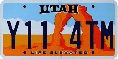 UT license plate Y114TM