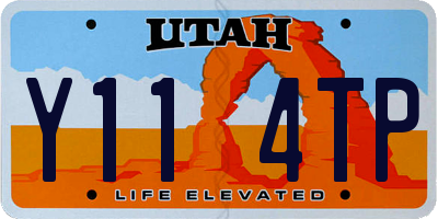 UT license plate Y114TP