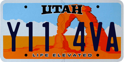 UT license plate Y114VA