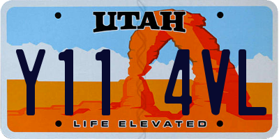 UT license plate Y114VL
