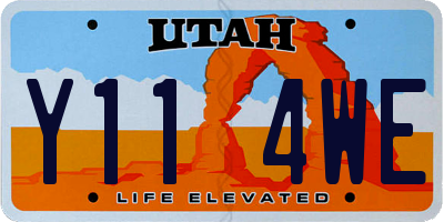 UT license plate Y114WE