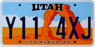 UT license plate Y114XJ