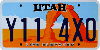 UT license plate Y114XO