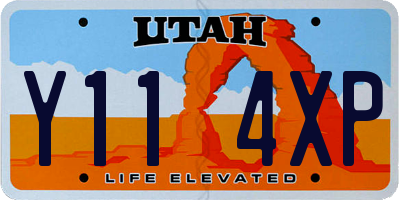 UT license plate Y114XP
