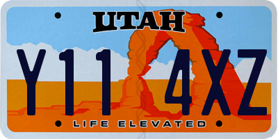 UT license plate Y114XZ