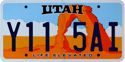 UT license plate Y115AI