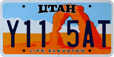 UT license plate Y115AT