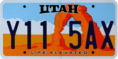 UT license plate Y115AX