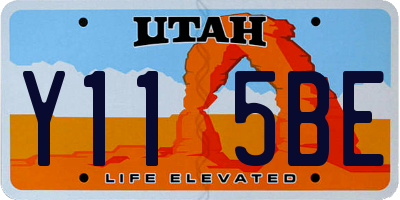 UT license plate Y115BE