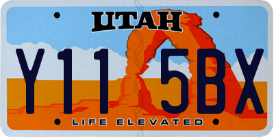 UT license plate Y115BX