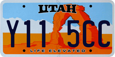 UT license plate Y115CC