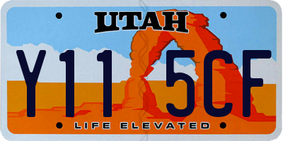 UT license plate Y115CF
