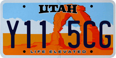 UT license plate Y115CG