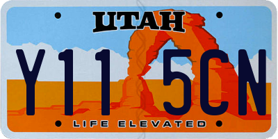 UT license plate Y115CN