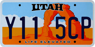 UT license plate Y115CP