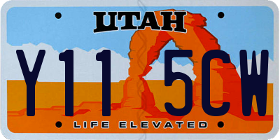 UT license plate Y115CW