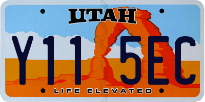 UT license plate Y115EC