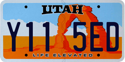 UT license plate Y115ED