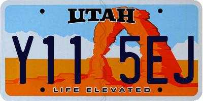 UT license plate Y115EJ