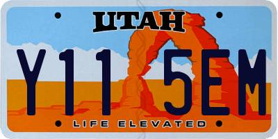 UT license plate Y115EM
