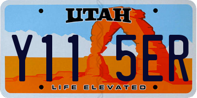 UT license plate Y115ER
