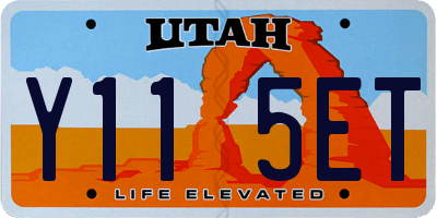 UT license plate Y115ET