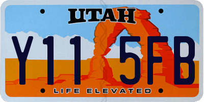 UT license plate Y115FB