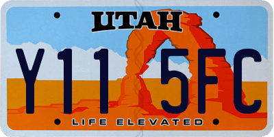 UT license plate Y115FC