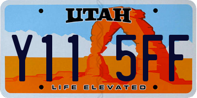 UT license plate Y115FF