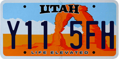 UT license plate Y115FH