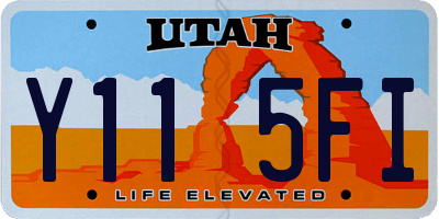 UT license plate Y115FI