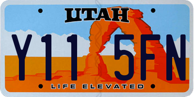 UT license plate Y115FN
