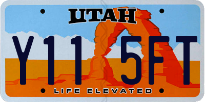 UT license plate Y115FT
