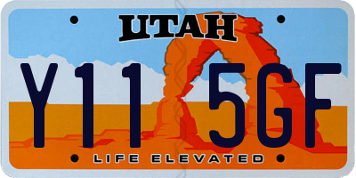 UT license plate Y115GF