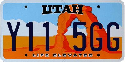 UT license plate Y115GG