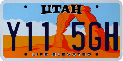 UT license plate Y115GH