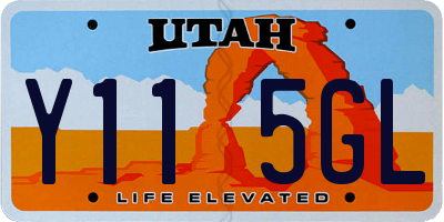 UT license plate Y115GL