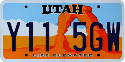 UT license plate Y115GW