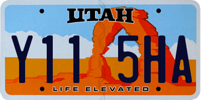 UT license plate Y115HA