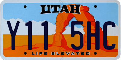 UT license plate Y115HC
