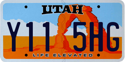 UT license plate Y115HG