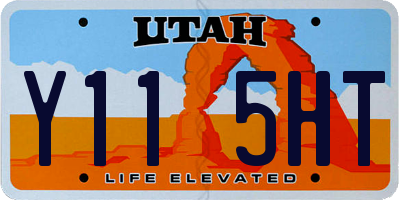 UT license plate Y115HT