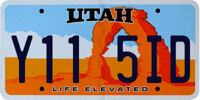 UT license plate Y115ID
